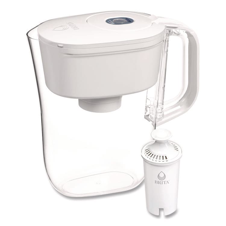 CLOROX SALES CO. Small 6-Cup Water Filter Pitcher with 1 Standard Filter, Denali, White, 2/Carton (CLO36089)