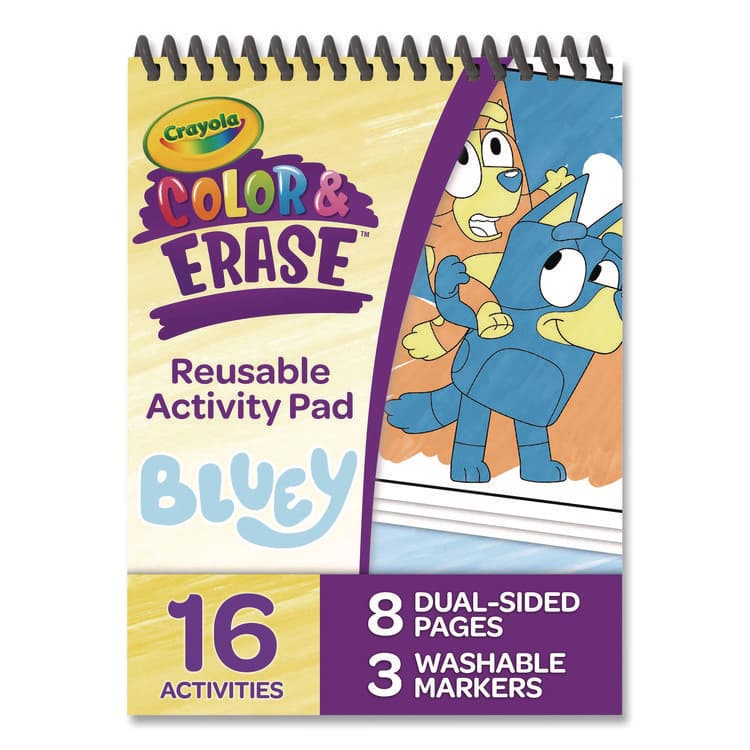 BINNEY & SMITH / CRAYOLA Bluey Color and Erase Reusable Activity Pad, Includes Three Markers, Ages 3 and Up, 16 Pages (CYO811531) thumbnail 4