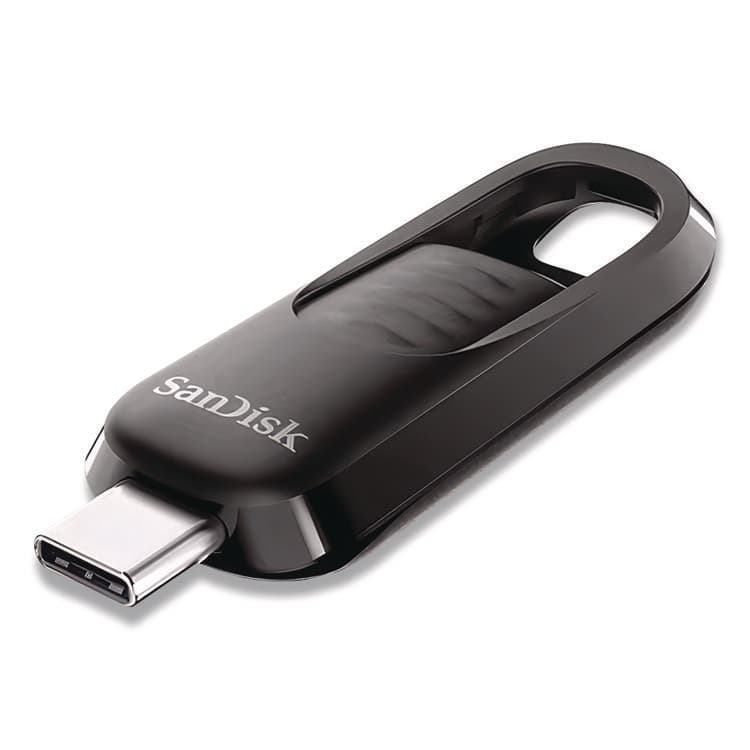 SANDISK CORPORATION Ultra Slider USB 3.2 Type C Flash Drive, 256 GB, Black (SDISDCZ480256GA) thumbnail 4