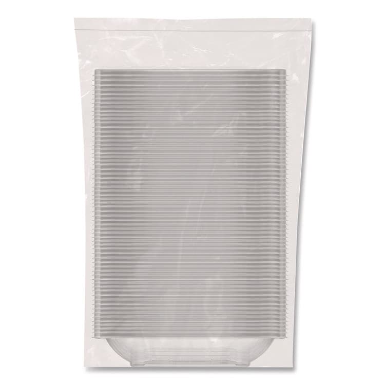 DART Square Plastic Bowls, 24 oz, 5 x 5 x 1.99, Clear, Plastic, 63 Bowls/Sleeve, 4 Sleeves/Carton (DCCC24SB) thumbnail 4