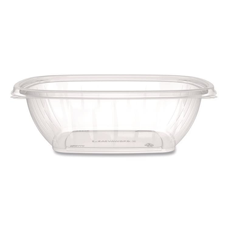 DART Square Plastic Bowls, 48 oz, 5 x 5 x 2.55, Clear, Plastic, 63 Bowls/Sleeve, 4 Sleeves/Carton (DCCC48SB) thumbnail 2