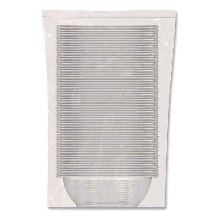 DART Square Plastic Bowls, 48 oz, 5 x 5 x 2.55, Clear, Plastic, 63 Bowls/Sleeve, 4 Sleeves/Carton (DCCC48SB) thumbnail 4