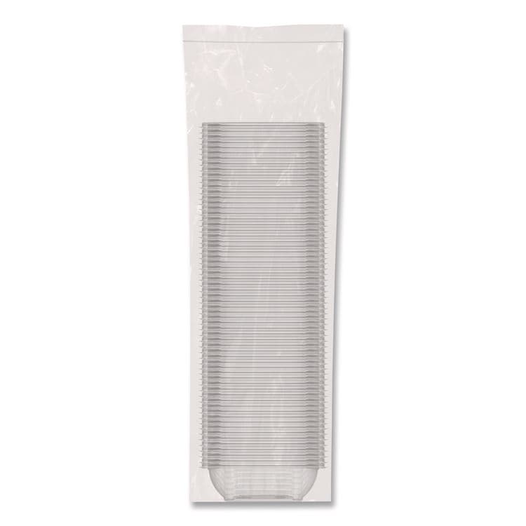 DART Square Plastic Bowls, 8 oz, 8.5 x 8.5 x 1.51, Clear, Plastic, 63 Bowls/Sleeve, 8 Sleeves/Carton (DCCC8SB) thumbnail 4