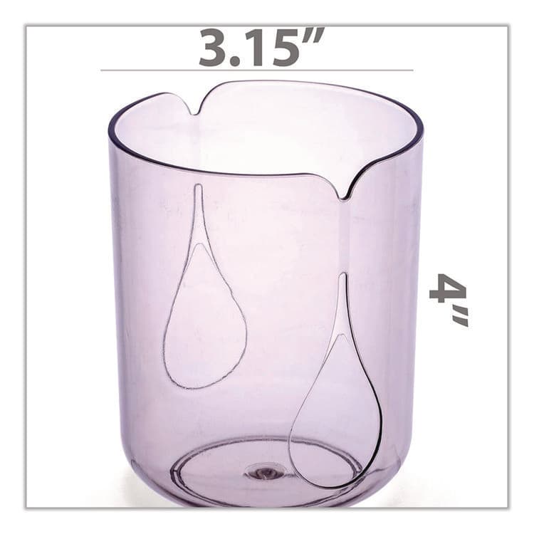 OFFICEMATE INTERNATIONAL CORP. Recycled Plastic Three-Piece Desk Set: (1) Pencil Cup, (1) Stapler, (1) Tape Dispenser, (1) Roll of Tape, Translucent Ash (OIC97712) thumbnail 2