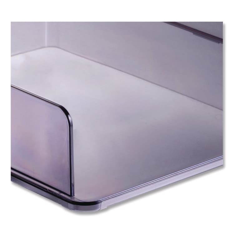 OFFICEMATE INTERNATIONAL CORP. Recycled Plastic Letter Tray, 1 Section, Letter Size Files, 10.16" x 12.8" x 2.76", Translucent Ash, 2/Pack (OIC21040) thumbnail 3