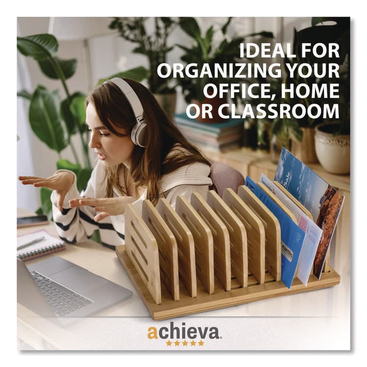 OFFICEMATE INTERNATIONAL CORP. Bamboo Large File Sorter, 9 Sections, A6/A7/A8/A9/Legal/Letter/Tabloid Size Files, 14.09 x 10.04 x 3.82, Brown (OIC71002) thumbnail 3