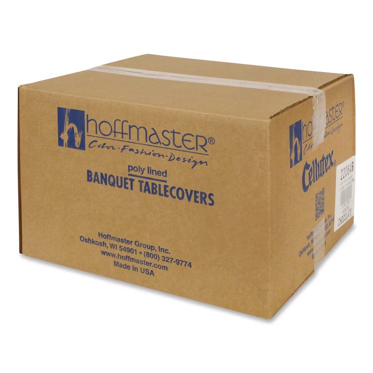 HOFFMASTER Cellutex Table Covers, Poly/Tissue, 54" x 108", Chocolate Brown, 25/Carton (HFM220646)