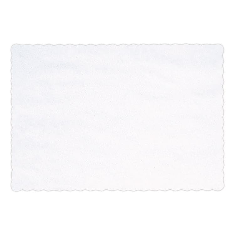 HOFFMASTER Placemats, Smooth Surface, Scalloped Edges, 13.5" x 9.63", White, 1,000/Carton (HFM310477) thumbnail 3