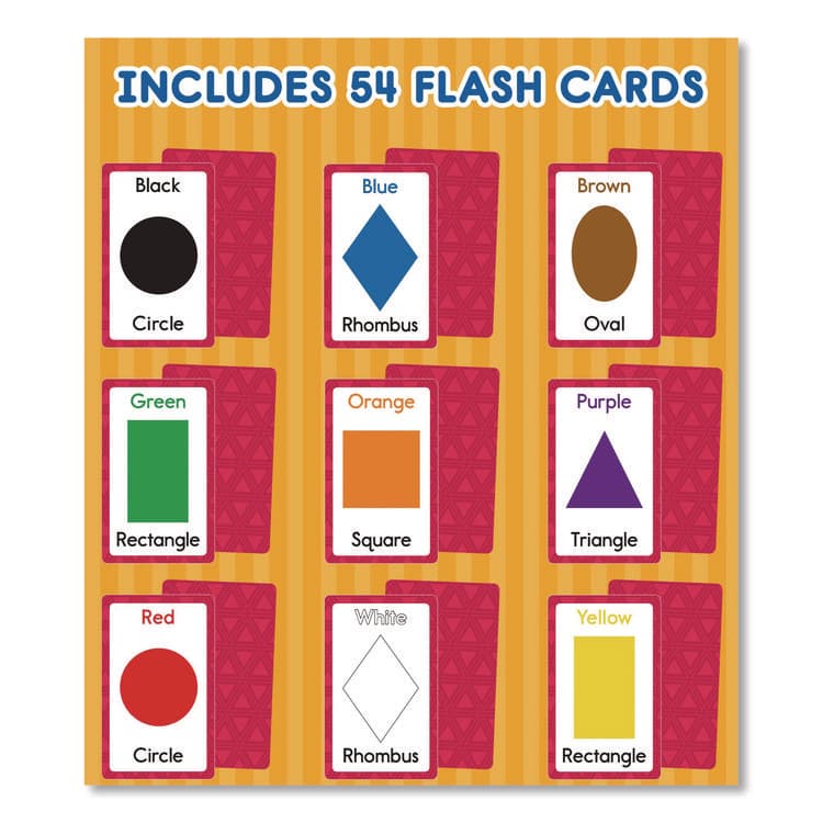 CARSON-DELLOSA EDUCATION Colors and Shapes Flash Cards, Grades Pre-K to 1, 3.25" x 5.25", Assorted Colors, 54 Cards (CDP0769646891) thumbnail 3