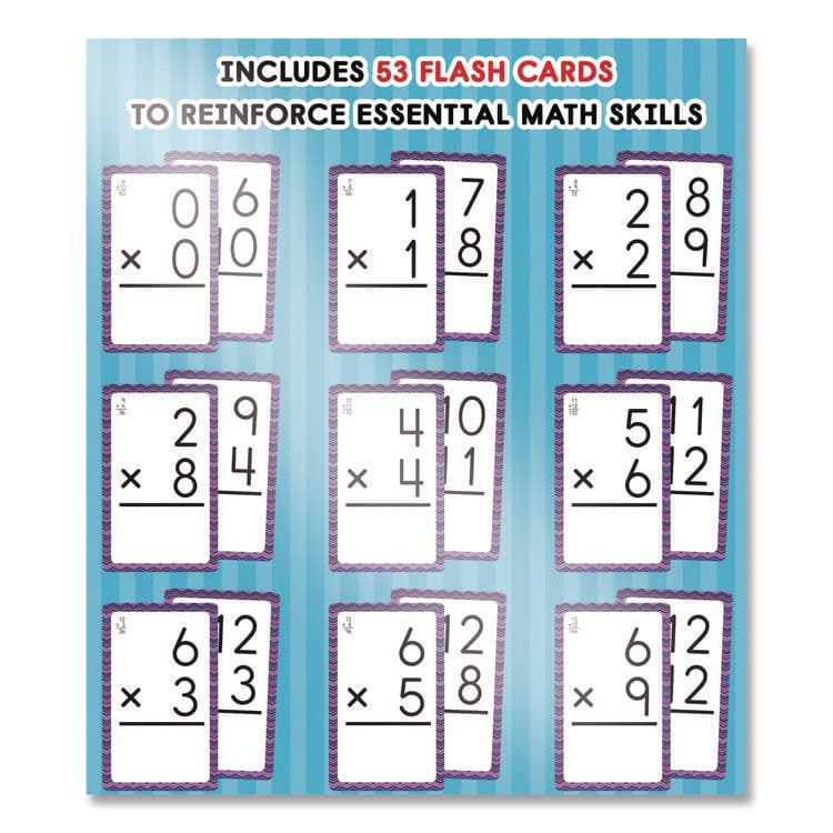 CARSON-DELLOSA EDUCATION Multiplication 0 to 12 Flash Cards, Grades 4 to 6, 3.25" x 5.25", Assorted Colors, 54 Cards (CDP0769677436) thumbnail 3