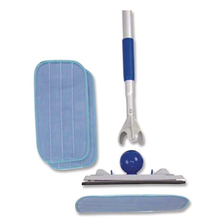 HOSPECO Microworks Flat Microfiber Specialty Pad, 11 x 5, Blue, Dozen (HOS2504SPHMFP11) thumbnail 4