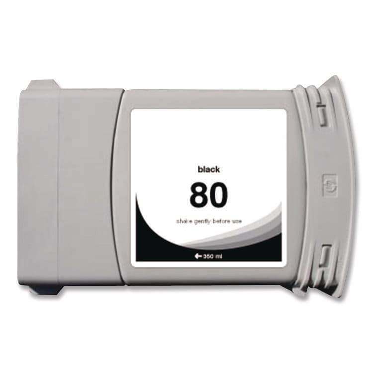 CLOVER IMAGING GROUP Remanufactured Black High-Yield Ink, Replacement for 80 (C4871A), 350 mL (CTGWH80B)