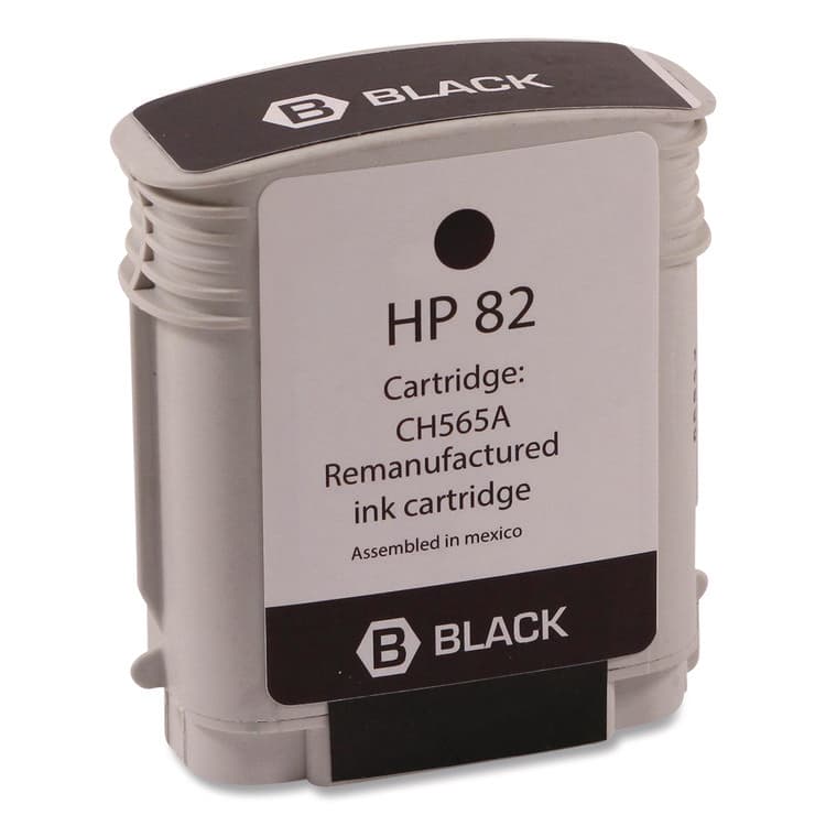 CLOVER IMAGING GROUP Remanufactured Black High-Yield Ink, Replacement for 82 (CH565A), 69 mL (CTGWH82B)