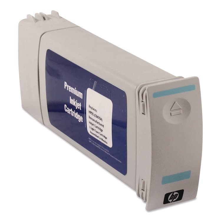 CLOVER IMAGING GROUP Remanufactured Light Cyan High-Yield Ink, Replacement for 91 (C9467A), 775 mL (CTGWH91LC)