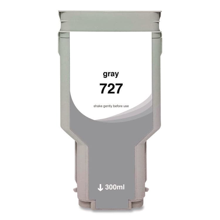 CLOVER IMAGING GROUP Compatible Gray High-Yield Ink, Replacement for 727XL (F9J80A), 300 mL (CTGWH727XLGY)