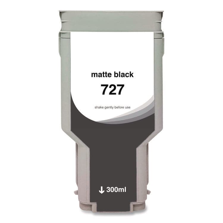 CLOVER IMAGING GROUP Compatible Matte Black High-Yield Ink, Replacement for 727XL (C1Q12A), 300 mL (CTGWH727XLMB)