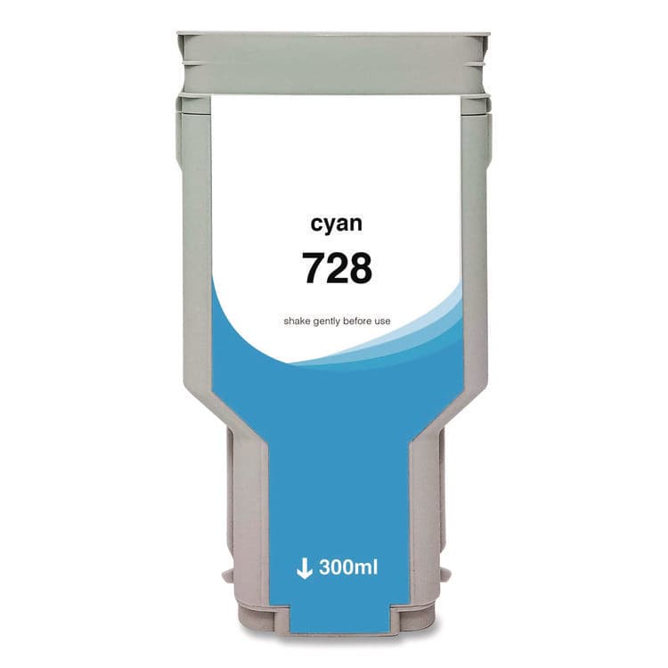 CLOVER IMAGING GROUP Compatible Cyan Ink, Replacement for 728 (F9K17A), 300 mL (CTGWH728C)