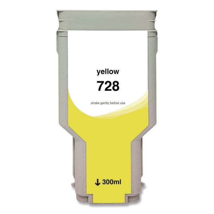 CLOVER IMAGING GROUP Compatible Yellow Ink, Replacement for 728 ( F9K15A), 300 mL (CTGWH728Y)