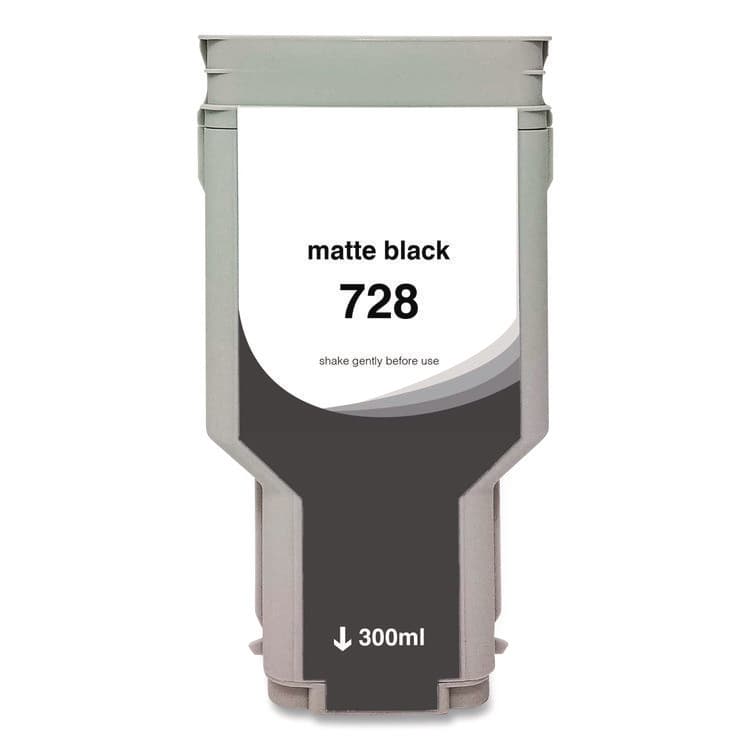 CLOVER IMAGING GROUP Compatible Matte Black Ink, Replacement for 728 (F9J68A), 300 mL (CTGWH728MB)