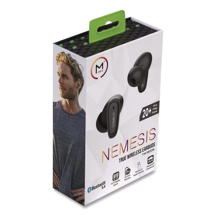 CREATIVE MARKETING, . Nemesis True Wireless Earbuds, Black (MHSTW1800B) thumbnail 3