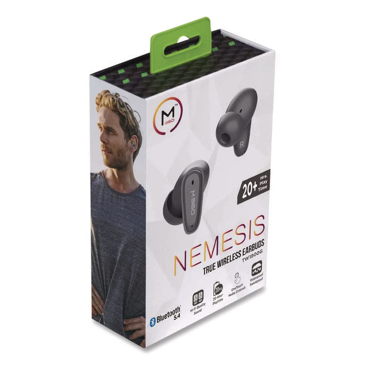 CREATIVE MARKETING, . Nemesis True Wireless Earbuds, Gray (MHSTW1800G) thumbnail 3
