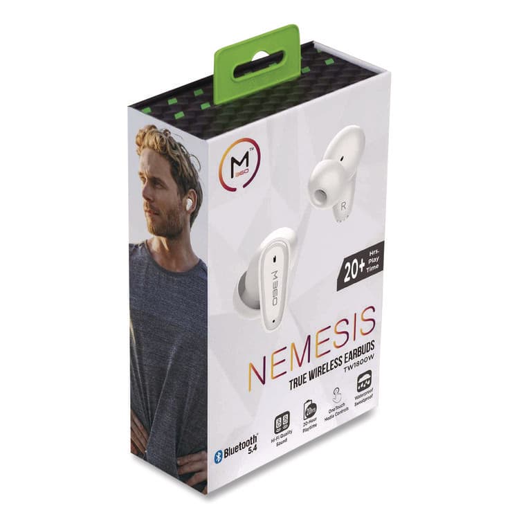 CREATIVE MARKETING, . Nemesis True Wireless Earbuds, White (MHSTW1800W) thumbnail 3