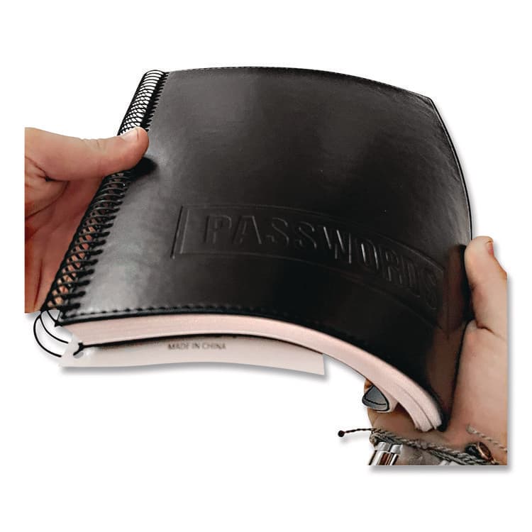 RE-FOCUS THE CREATIVE OFFICE Executive Format Password Log Book, User-Name/Password Format, Black Cover, (72) 10 x 7.6 Sheets (RFCEXPWBOOKBLK) thumbnail 4