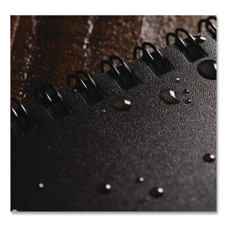 JL DARLING CORPORATION All-Weather Wire-O Notepad, Black Cover, Universal: Narrow Rule and Quadrille Rule (4 sq/in), (50) White 4 x 6 Sheets (RIR746) thumbnail 4