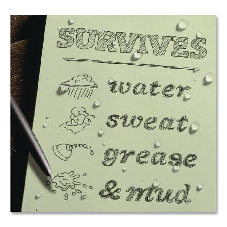 JL DARLING CORPORATION All-Weather Wire-O Notebook, 1-Subject, Universal: Narrow Rule and Quadrille Rule, Dark Green Cover, (32) 7 x 4.63 Sheets (RIR973) thumbnail 3