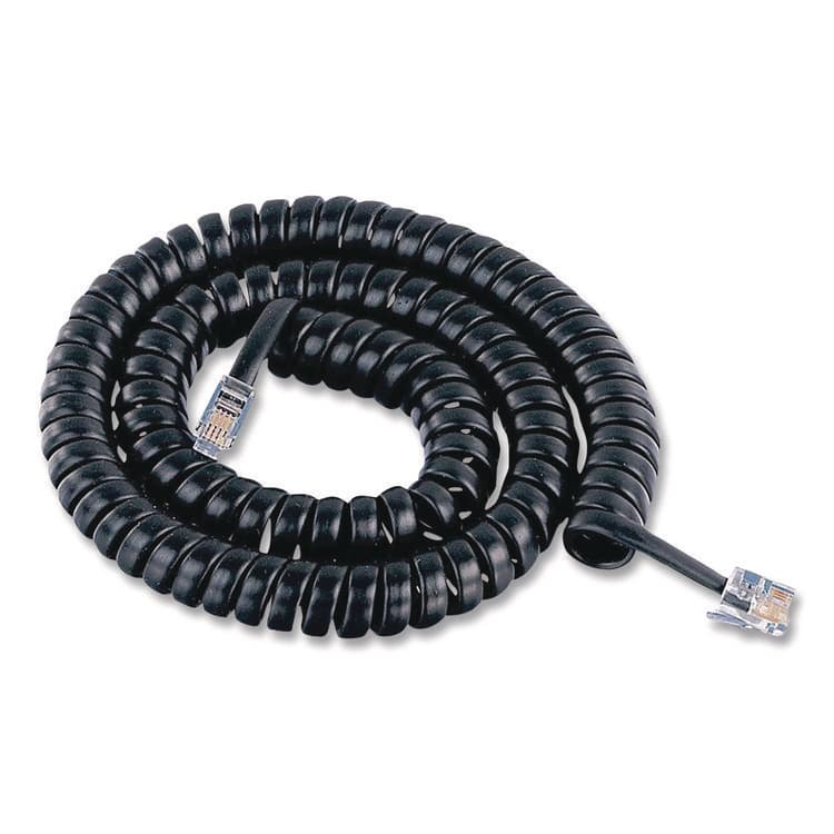 JASCO PRODUCTS COMPANY Coiled Telephone Cord, Plug/Plug, 25 ft, Black (PWG76139999) thumbnail 4