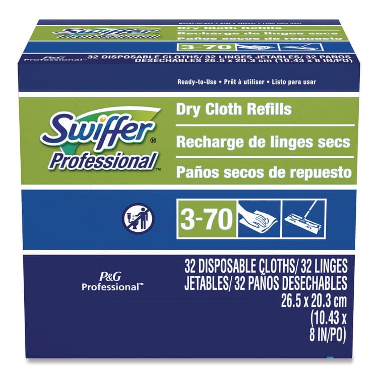PROCTER & GAMBLE Dry Refill Cloths, 10.63 x 8, White, 32/Box, 6 Boxes/Carton (PGC33407CT) thumbnail 3