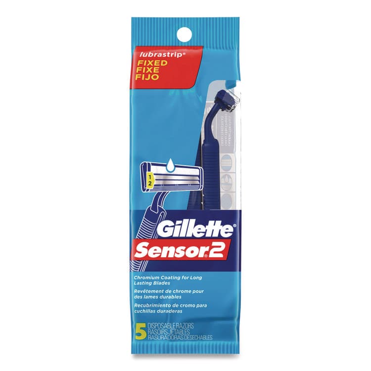 PROCTER & GAMBLE Sensor2 Disposable Razor, 2 Blades, 5/Pack, 36 Packs/Carton (PGC65853)