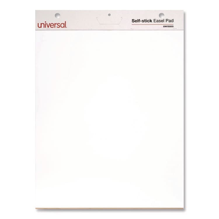UNIVERSAL OFFICE PRODUCTS Self-Stick Easel Pad, Unruled, (30) White 25 x 30 Sheets, 2/Carton (UNV35603)