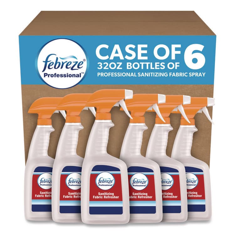 PROCTER & GAMBLE Professional Sanitizing Fabric Refresher, Light Scent, 32 oz Spray Bottle, 6/Carton (PGC07309)