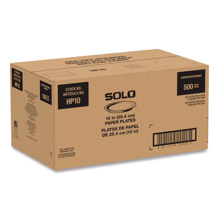 DART Compostable Paper Dinnerware, ProPlanet Seal, Plate, 10" dia, White, 500/Carton (SCCHP10W) thumbnail 3