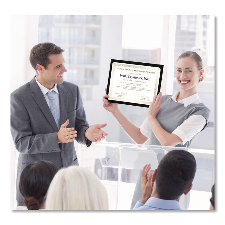 COSCO Foil Border Certificates, 8.5 x 11, Ivory/Gold with Braided Gold Border, 12/Pack (COS936060) thumbnail 3