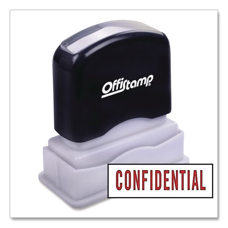 MARKING PRODUCTS, Pre-Inked Message Stamp, CONFIDENTIAL, 1.63" x 0.38", Red Ink (MKG034500)