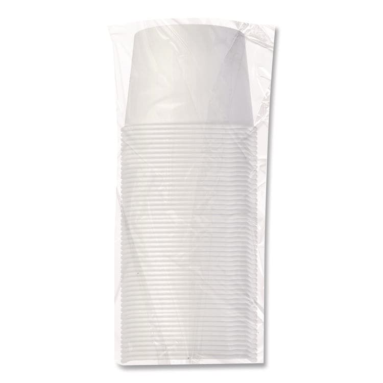 DART Double Poly Paper Food Containers, 10 oz, 3.8 dia x 2.7" h, White, Paper,1,000/Carton (SCCVN61002050) thumbnail 4