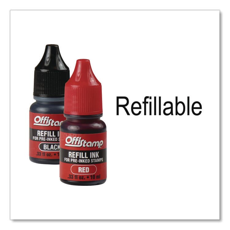 MARKING PRODUCTS, Self-Inking Message Stamp with Blank "By" Line, 12 Years, RECEIVED, 1.63" x 0.88", Black/Red Ink (MKG034507) thumbnail 4