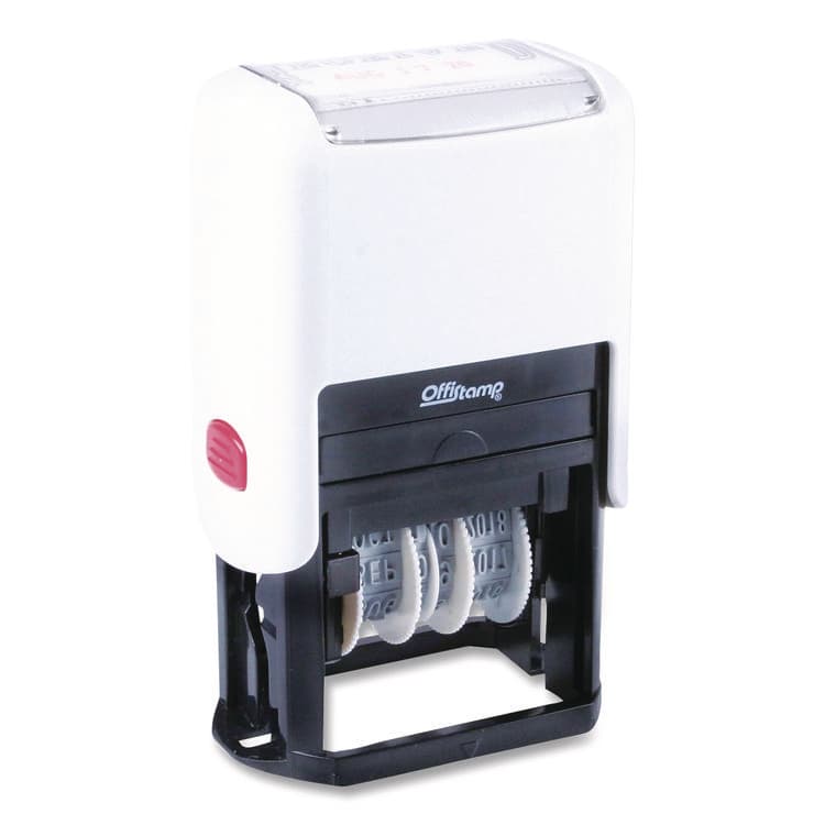 MARKING PRODUCTS, Self-Inking Message Stamp with Blank "By" Line, 12 Years, RECEIVED, 1.63" x 0.88", Black/Red Ink (MKG034507) thumbnail 2