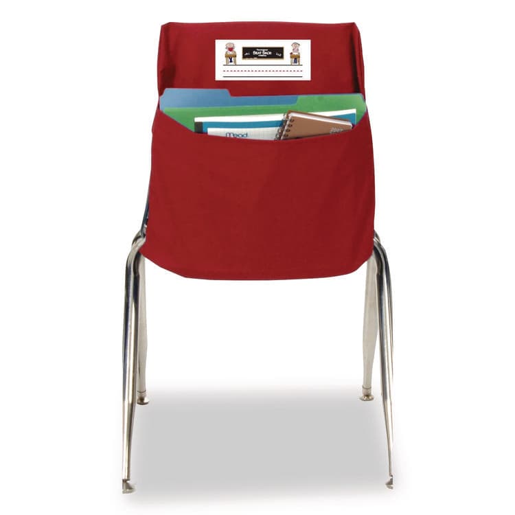 VICTOR SYSTEMS/KARDEX Elastic-Back Seat Sack for Chairs 12" to 17" Wide, 11 x 15.5 x 14, Fabric, Red (SSK10101)