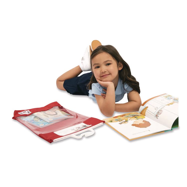 VICTOR SYSTEMS/KARDEX Seat Sack Read-N-Go Book Bag, 10.5 x 2 x 16, Red (SSK10080) thumbnail 2