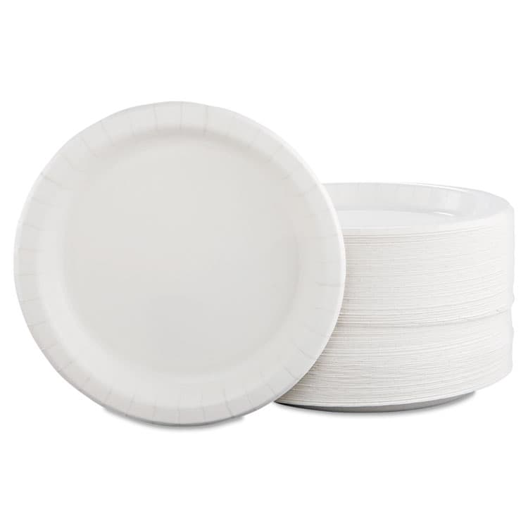 DART Bare Eco-Forward Clay-Coated Paper Dinnerware, ProPlanet Seal, Mediumweight, Plate, 8.5" dia, White, 125/Pack, 4 Packs/Carton (SCCMP9BR2054) thumbnail 4