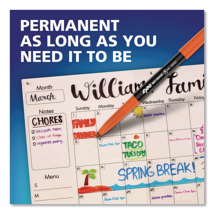 SANFORD Wet Erase Markers, Fine Needle Tip, Blue, 12/Pack (SAN2211319) thumbnail 2