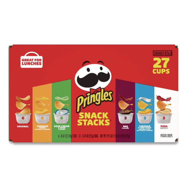 KELLOGG'S Snack Stack Variety Pack Crisps, (6) 0.67 and (21) 0.74 oz/Tubs, 27/Carton (PRGKEE18263) thumbnail 3