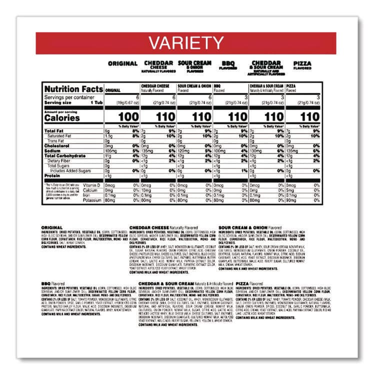 KELLOGG'S Snack Stack Variety Pack Crisps, (6) 0.67 and (21) 0.74 oz/Tubs, 27/Carton (PRGKEE18263) thumbnail 4