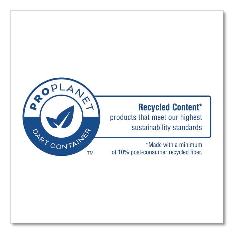 DART Recycled Content PCF Paper Hot Cups, ProPlanet Seal, 8 oz, White, 50/Pack (SCC378RCPLANEPK) thumbnail 2