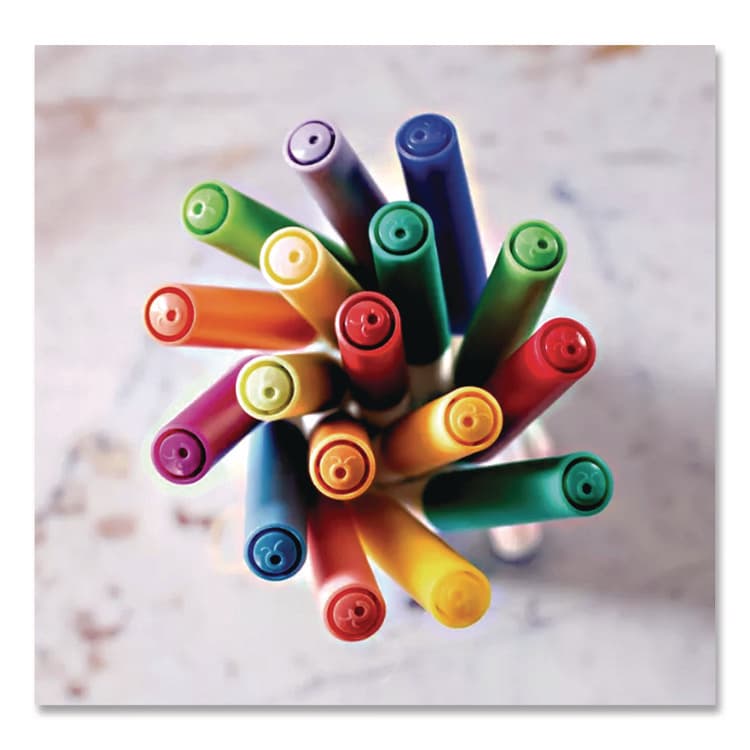 PROVO CRAFT & NOVELTY, . Ultimate Fine Point Porous Point Pen, Stick, Fine 0.4 mm, Assorted Ink Colors, White Barrel, 30/Set (CCU2004060) thumbnail 2