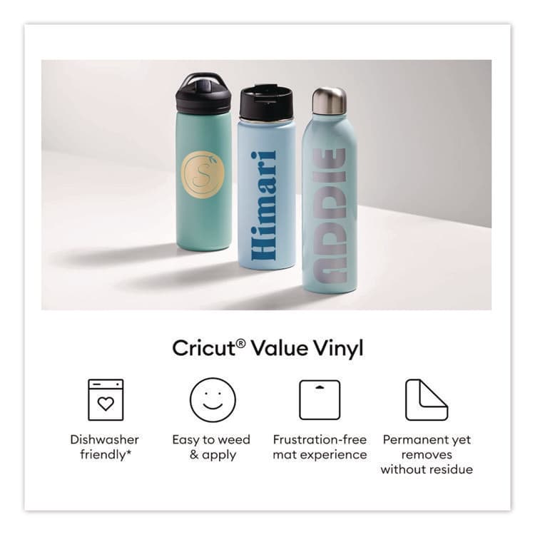 PROVO CRAFT & NOVELTY, . Premium Permanent Vinyl, 12 x 12, Assorted Colors, 6/Pack (CCU2005213) thumbnail 3