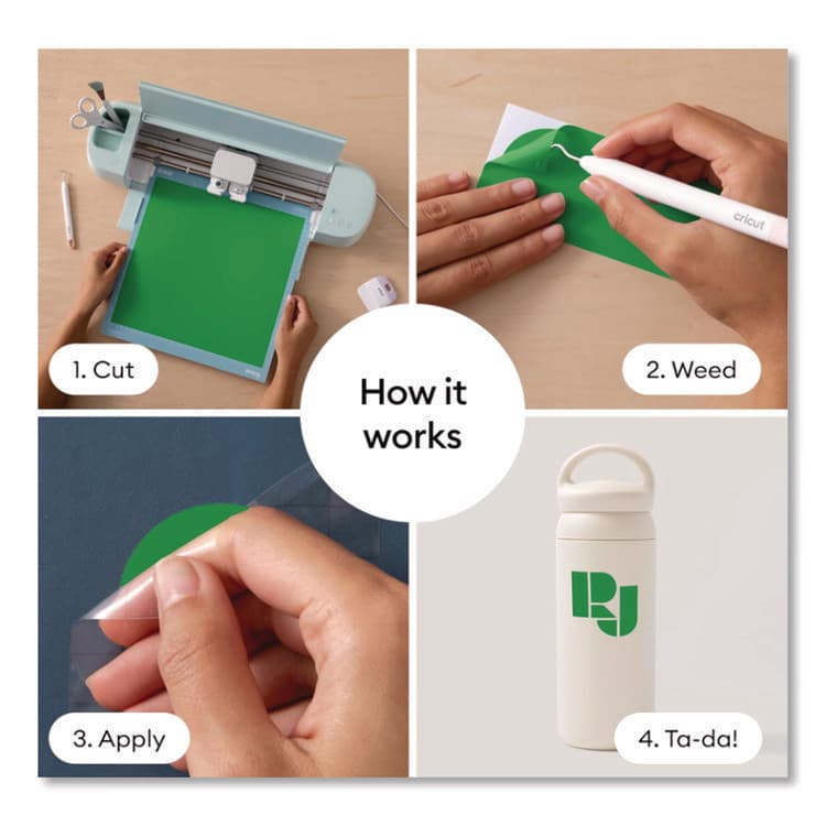 PROVO CRAFT & NOVELTY, . Premium Permanent Vinyl, 12 x 12, Assorted Colors, 6/Pack (CCU2005213) thumbnail 4